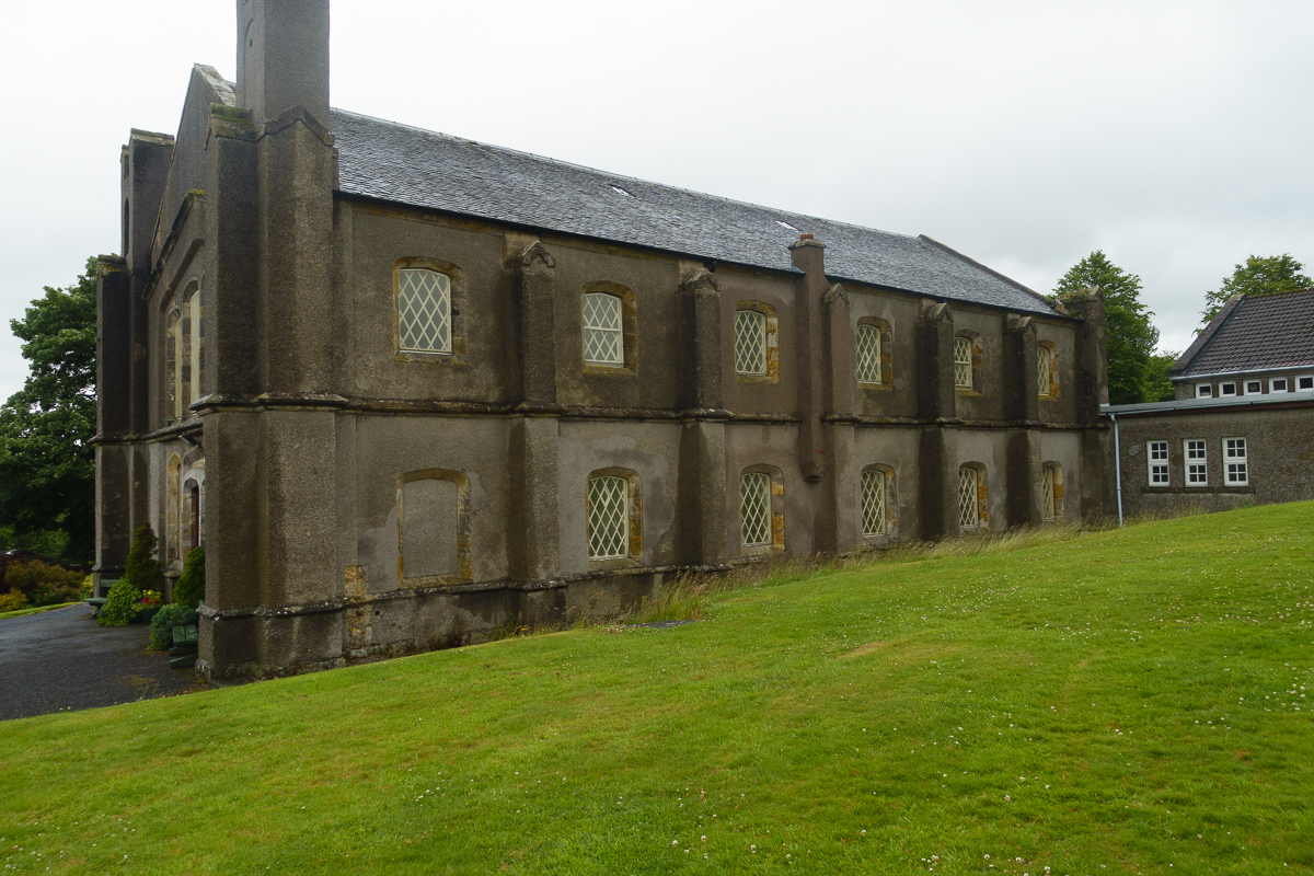 The church building from outside with church hall attached