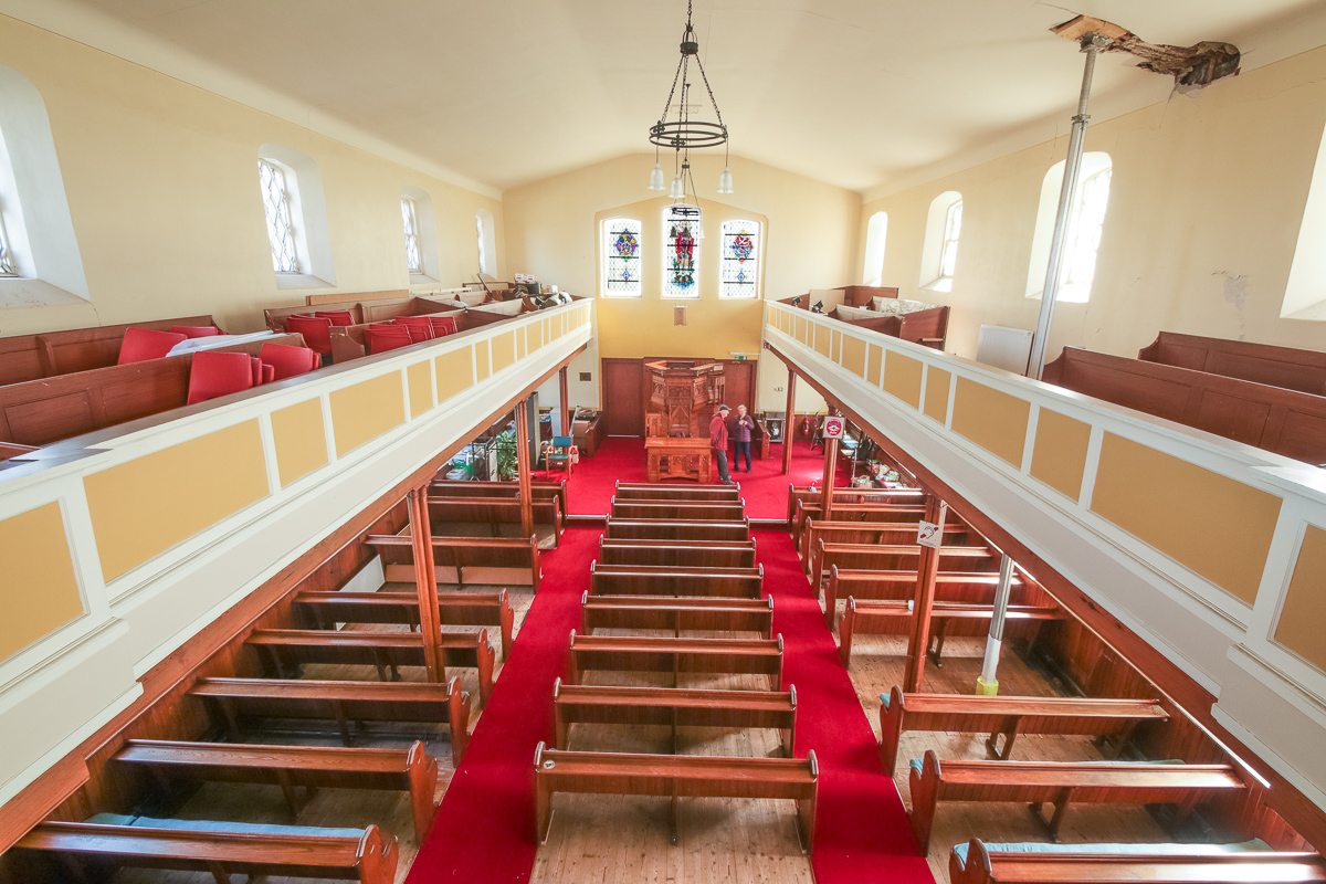 Interior of church from the balcony