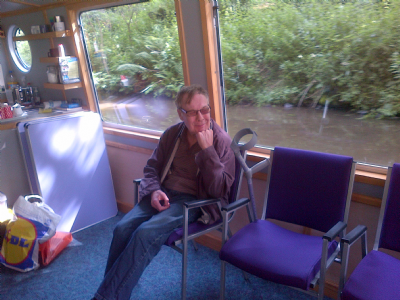 Rab enjoying his cruise with Seagull Trust at Ratho Barges 